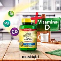Kit 4 Cálcio Magnésio Zinco Vitamina D Maxinutri 60 Capsulas