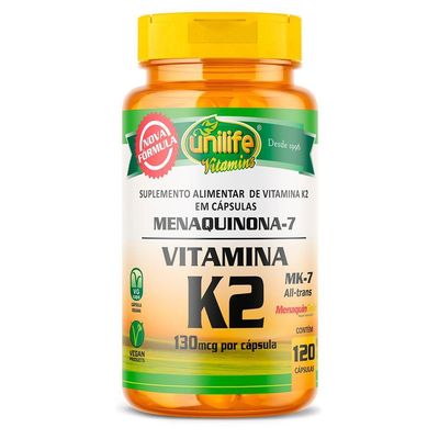 Vitamina K2 Menaquinona-7 Unilife 120 Cápsulas