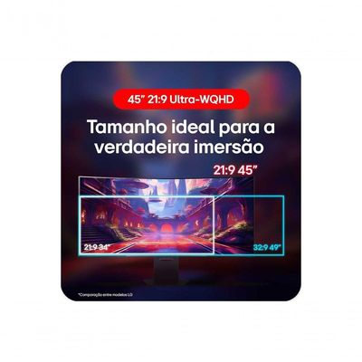 Monitor Gamer LG UltraGear OLED Curvo – Tela OLED 45” 240Hz