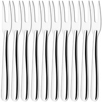 Kit 10 Garfos Trinchante para Churrasco 24,5cm Inox Churrascaria Utensílio Gourmet Restaurante