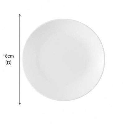 Kit 48 Pratos 18cm Plástico Duro Rasos Coza Restaurante Resistente Reutilizável