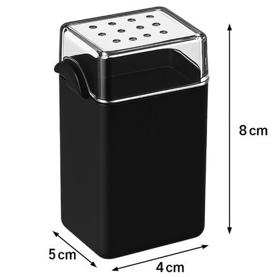 Kit para Restaurante 24 Saleiros e 24 Paliteiros de Mesa 70 ml Coza Plástico Preto
