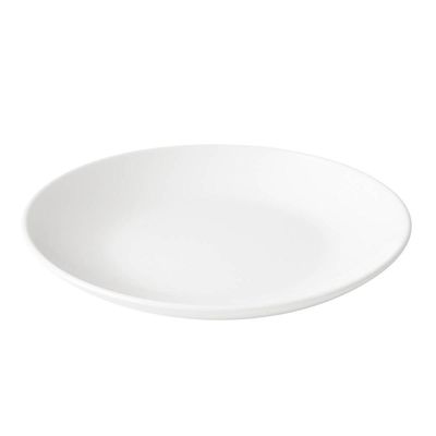 Kit 24 Pratos Rasos 18cm Brancos Plásticos Coza Duro para Refeição Resistente