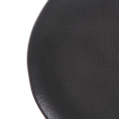 Jogo 12 Pratos de Sobremesa Porto Brasil 19cm Cerâmica Preto Fosco Mousse Petit Gâteau Brownie