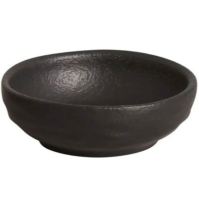 Kit 15 Ramequins 70ml Cerâmica Orgânico Preto Porta Shoyu Buffet Porto Brasil