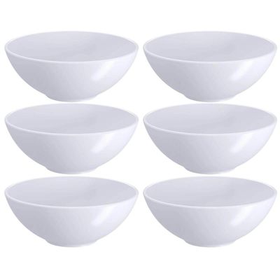 6 Molheiras Plástico 120ml Branco Bowl Porta Molhos Caldas Maionese Patês Acompanhamentos Coza