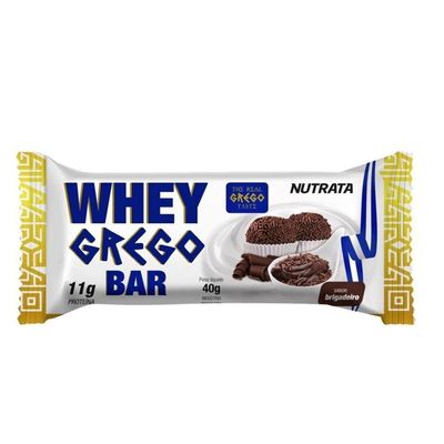 Whey Grego Bar Caixa Com 12 Unidades 480g Sabor Brigadeiro
