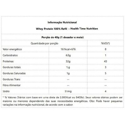 Whey Protein 100% Refil 900g Sabor Banana C- Canela