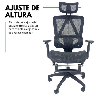 Cadeira De Escritório Presidente Executiva Oficial Titan Preto