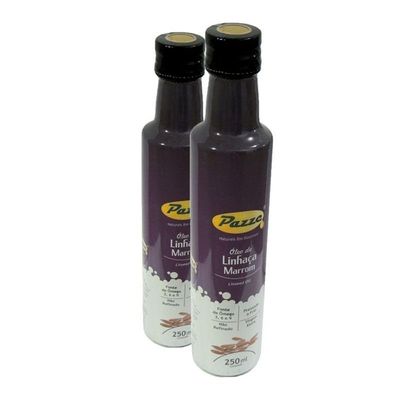 Kit 2 Óleo De Linhaça Marrom Extra Virgem 250Ml