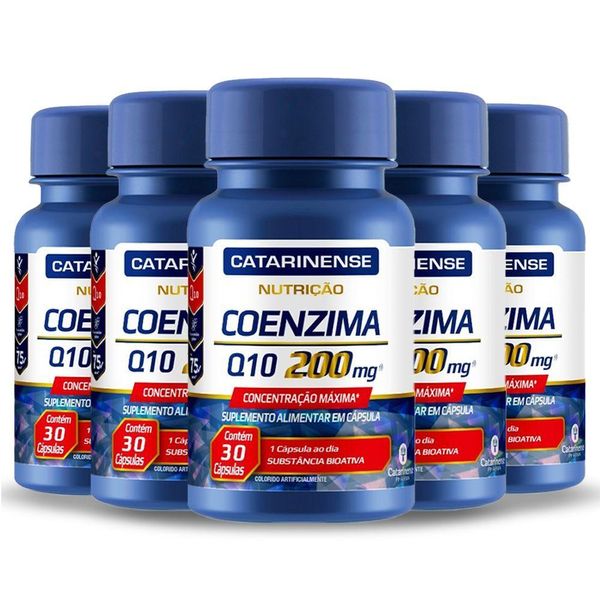 Kit 5 Coenzima Q10 Catarinense 30 Cápsulas