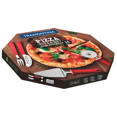 Jogo De Talheres 14 Peças Tramontina Pizza 25099022 Preto 25099022