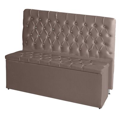 Kit Cabeceira De Cama Box E Calçadeira Baú Paris Casal 140 Cm Capitonê Suede Rosê Do Lar Móveis