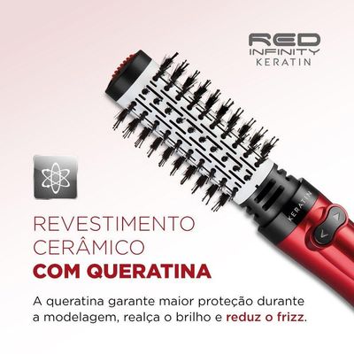 Escova Rotativa Mondial Infinity ER-11-KR Vermelho 220V