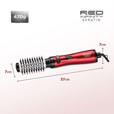 Escova Rotativa Mondial Infinity ER-11-KR Vermelho 220V
