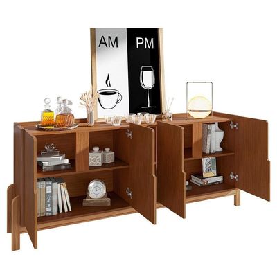 Buffet Aparador Lizz 190cm 4 Portas Com Adega Cedro - Casa D Cedro
