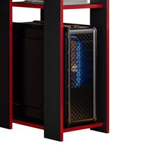 Mesa Para Computador Gamer Slim Preto-vermelho - Peternella Móveis Preto-vermelho