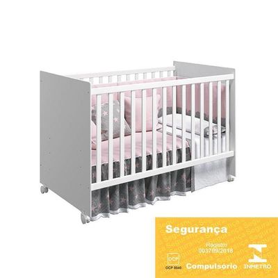 Dormitório Lívia Guarda Roupa, Cômoda E Berço Tico Branco Com Colchão Supreme - Phoenix Baby Branco