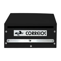 Caixa De Correio Preta Retangular Cartas 20 X 10 X 15 Cm - Fp