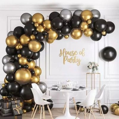 Balão De Látex Preto - 5 Polegadas - 50 Unidades