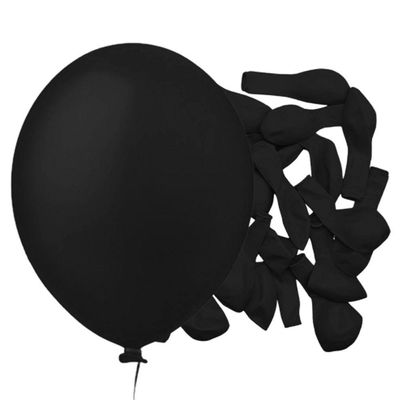 Balão De Látex Preto - 5 Polegadas - 50 Unidades