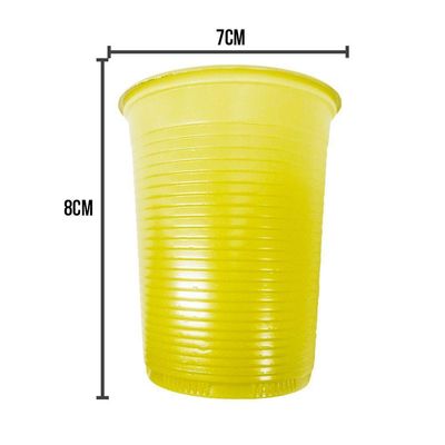 Copo Descartável Amarelo De Festa - 200ml - 50 Unidades