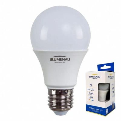 Lâmpada Led A60 Blumenau 9w-6500k Luz Branco Frio