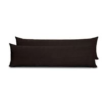 Kit 2 Fronhas Para Travesseiro De Corpo Slim 1,50cm X 50cm - Preto