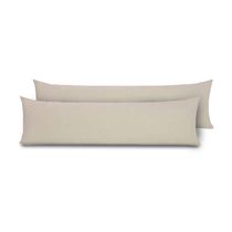 Kit 2 Fronhas Para Travesseiro De Corpo Slim 1,50cm X 50cm - Bege