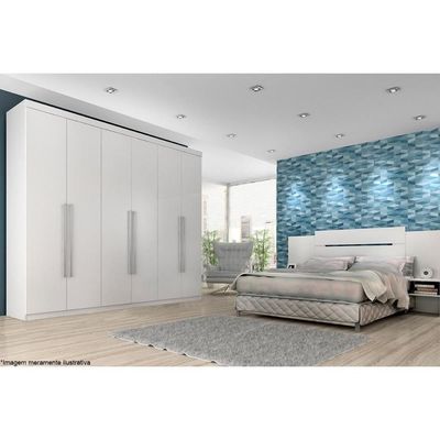 Cabeceira Cama Box Madeirado Branco Solteiro-casal-queen Mila Extensível Branco