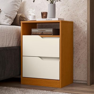 Mesa De Cabeceira Flex Pinhão Cinamomo Off White