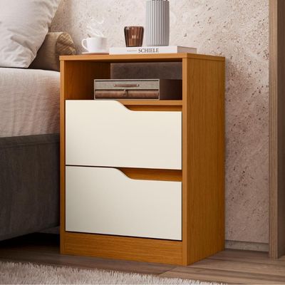 Mesa De Cabeceira Flex Pinhão Cinamomo Off White