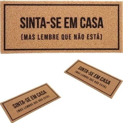 Tapete Capacho Vinil Sinta-se Em Casa 30x70 Print Kapazi