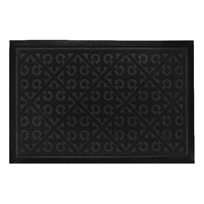 Tapete Capacho Waterkap Residencial 45cm X 75 Preto Kapazi