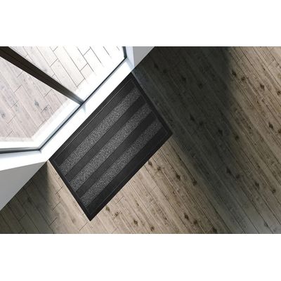 Tapete Emborrachado Cactos Pro 45x75cm Cinza Preto Kapazi