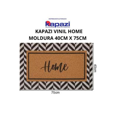 Tapete Capacho Vinil Home Moldura 75x40 Home Kapazi
