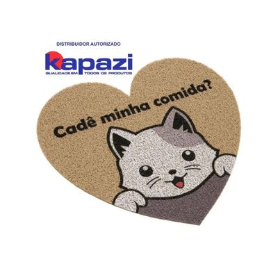 Tapete Capacho Vinil Pet Cat Cute 55cm X 60cm Kapazi