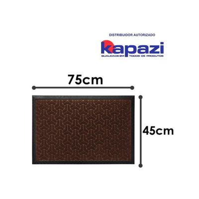 Tapete Capacho Waterkap Residencial 45cm X 75 Marron Kapazi