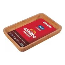 Gamela Bandeja Churrasco Bamboo Retangular 30x45cm - Mor