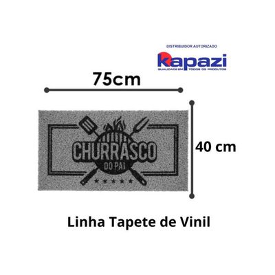 Capacho Churrasco Do Pai De Vinil 40cm X 75cm Kapazi