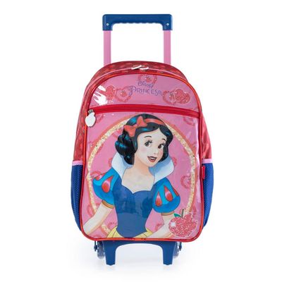 Mochila Escolar Feminina de Rodinha Branca de Neve Vermelha U / Vermelho