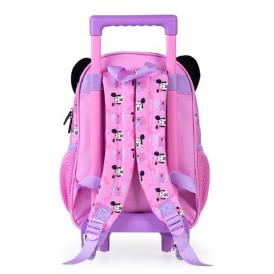 Mochila Escolar Feminina com Rodinhas Minnie Baby Rosa U / Rosa