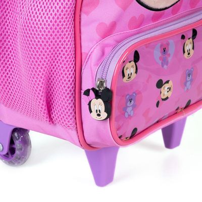 Mochila Escolar Feminina com Rodinhas Minnie Baby Rosa U / Rosa