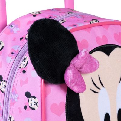 Mochila Escolar Feminina com Rodinhas Minnie Baby Rosa U / Rosa