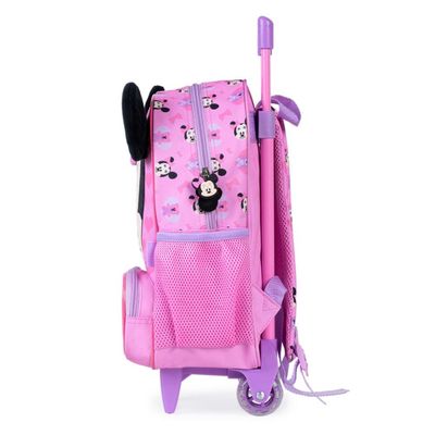 Mochila Escolar Feminina com Rodinhas Minnie Baby Rosa U / Rosa