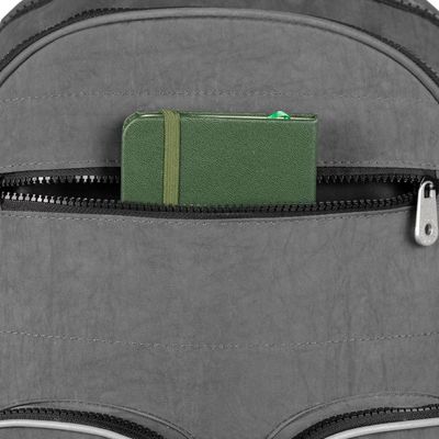 Mochila de Rodinha Juvenil Color Block 4 Rodas U / Cinza