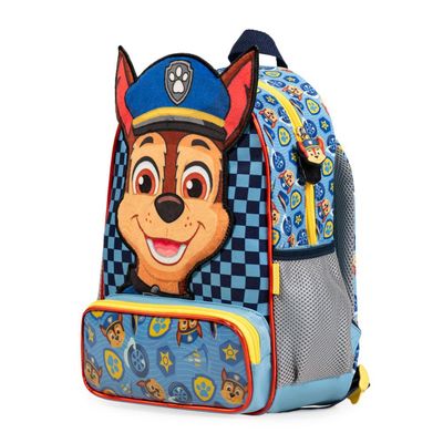 Mochila Escolar Masculina Infantil Patrulha Canina Chase Azul U / Azul