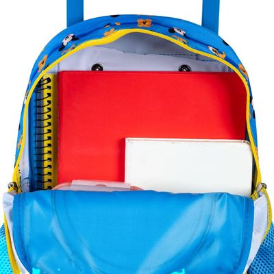 Mochila Escolar Masculina de Rodinhas Mickey Baby Azul U / Azul