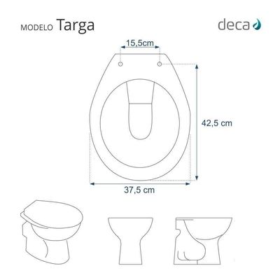 Assento Sanitário Soft Close Targa Caramelo Para Vaso Deca