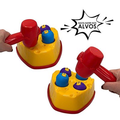 Brinquedo Bate Ratatuff Com Martelo Para Bater